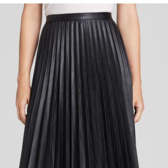Calvin Klein Dresses & Skirts - Calvin Klein Faux leather pleated skirt